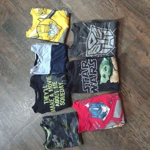 (lot of 7) size 5 /sm short sleeve boys shirts